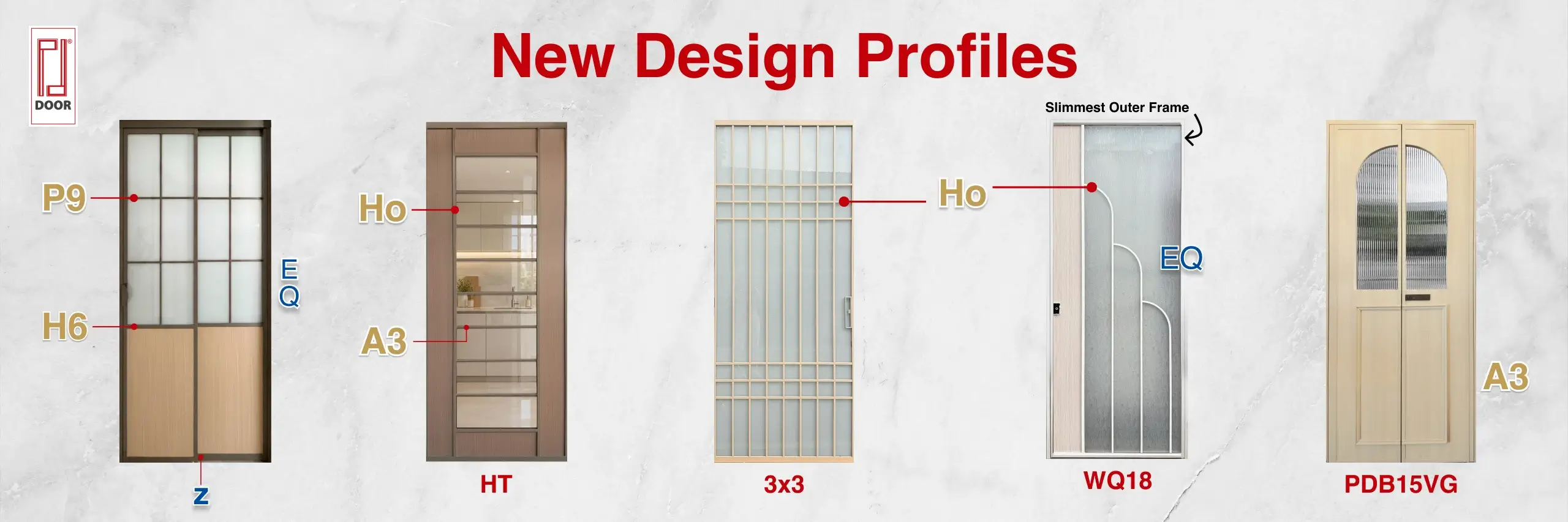 Pd Door 2026 Banner Pd door New Launch in March 2026. 1 Woodlike textured Sliding Door N System and 2 New Shower Screens, 1 with synchronised sliding panel and 1 with Swivel Swing System
