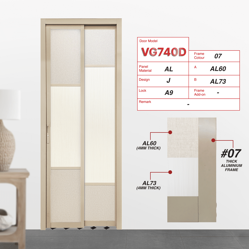 Paper Bark Slide and Swing 4.0: VG740 Slide and Swing Door Design J with White Kaki Cloth (AL60) and Weathered Oak (AL73) 
