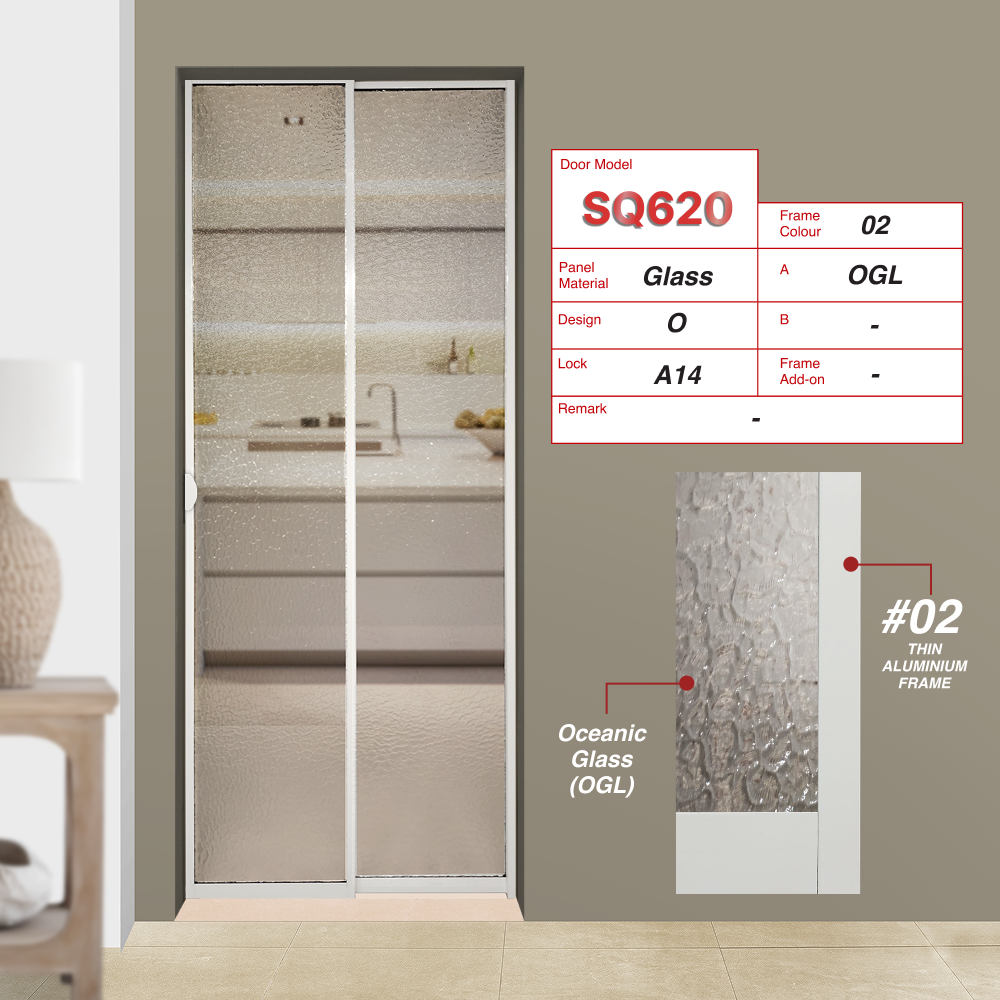 Off White Slide and Swing 5.0: SQ620 Slide and Swing Door Design O with Oceanic Glass (OGL)