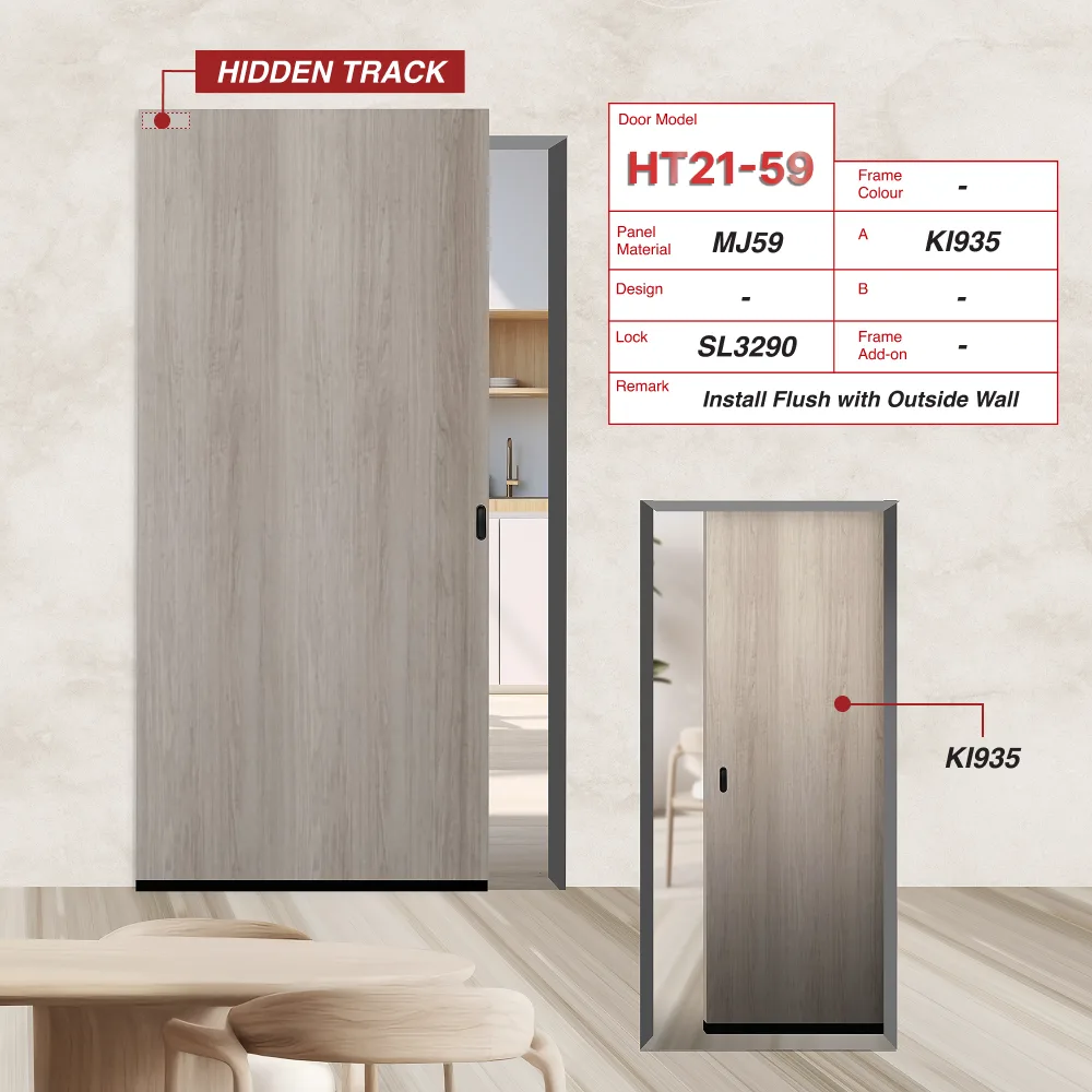 Hidden Track Sliding Door HT21-59 with Maple (KI935)
