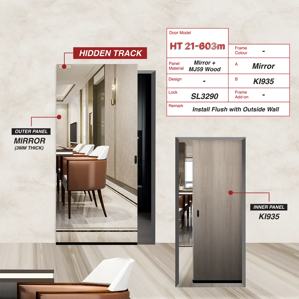 Hidden Track Sliding Door HT-21-603m with Maple (KI935)