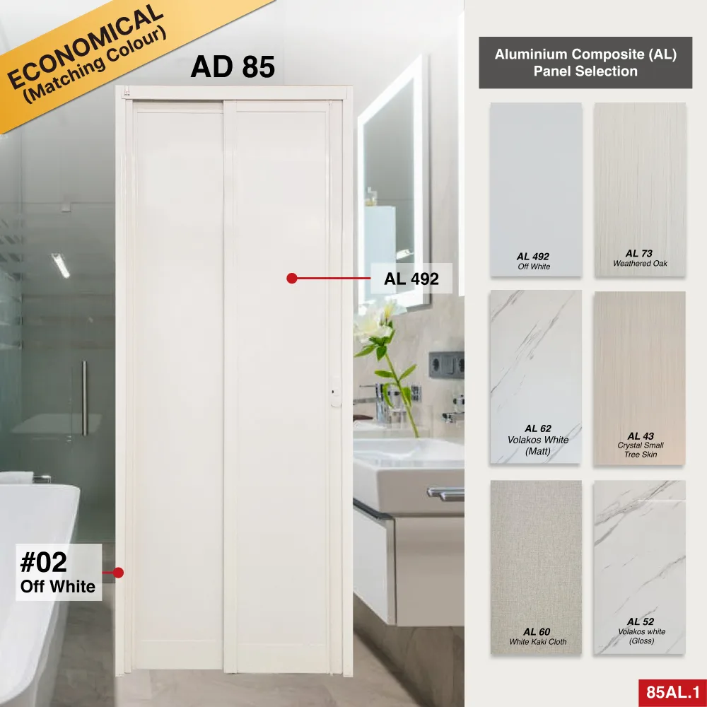 Off White Slide and Swing 3.0: AD85 Slide and Swing Door Design O with Animal Character Picture (AL42)