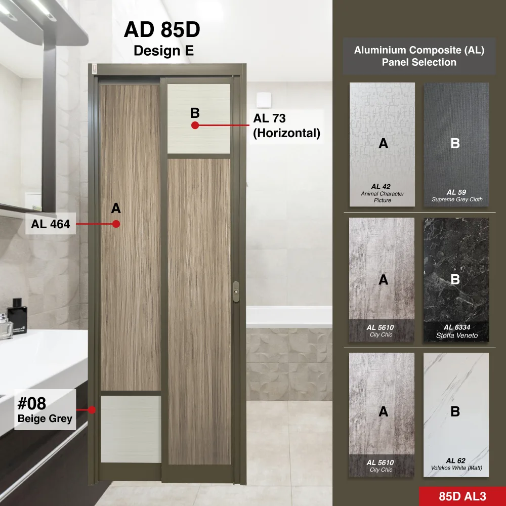 Off White Slide and Swing 3.0: AD85 Slide and Swing Door Design O with Animal Character Picture (AL42)