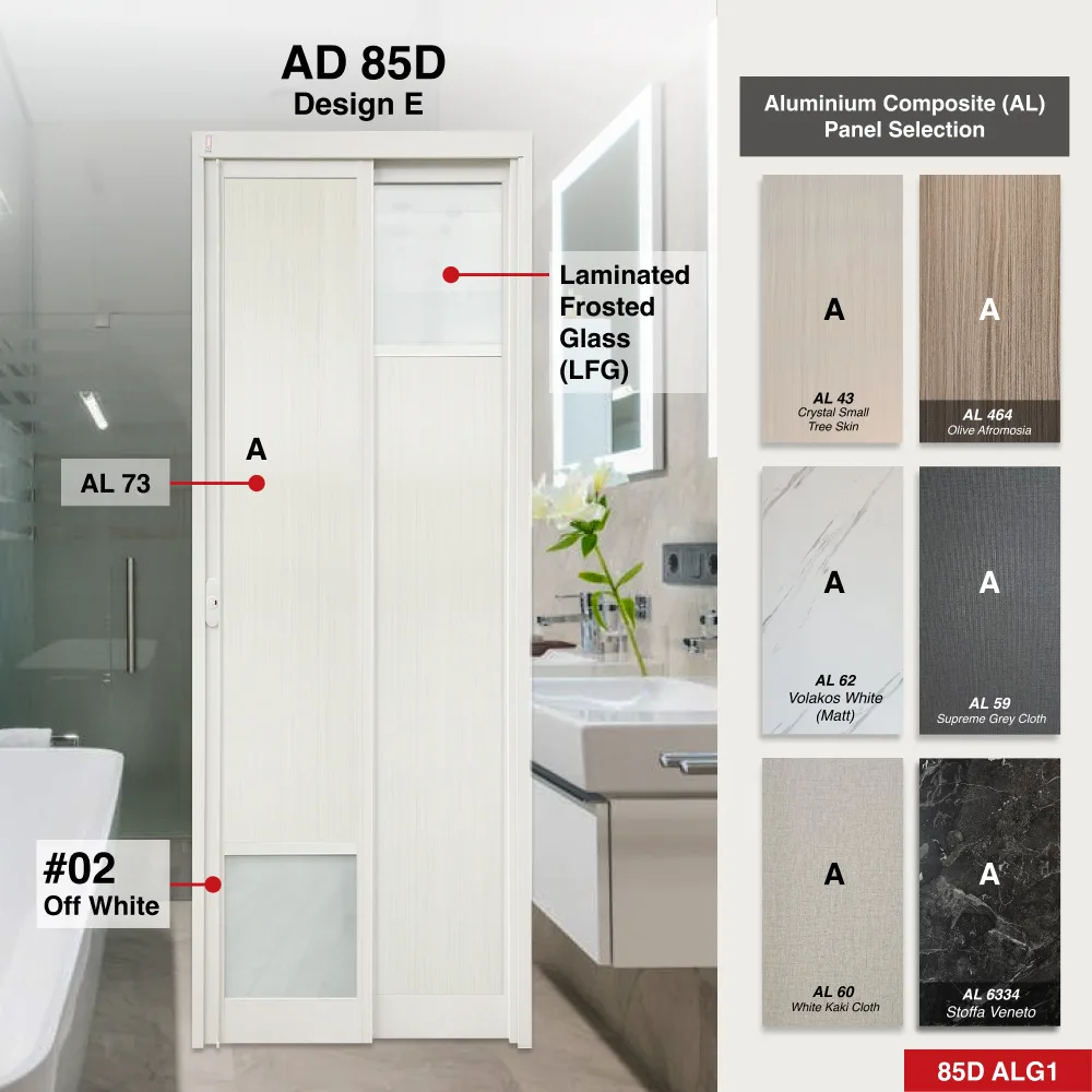 Off White Slide and Swing 3.0: AD85 Slide and Swing Door Design O with Animal Character Picture (AL42)