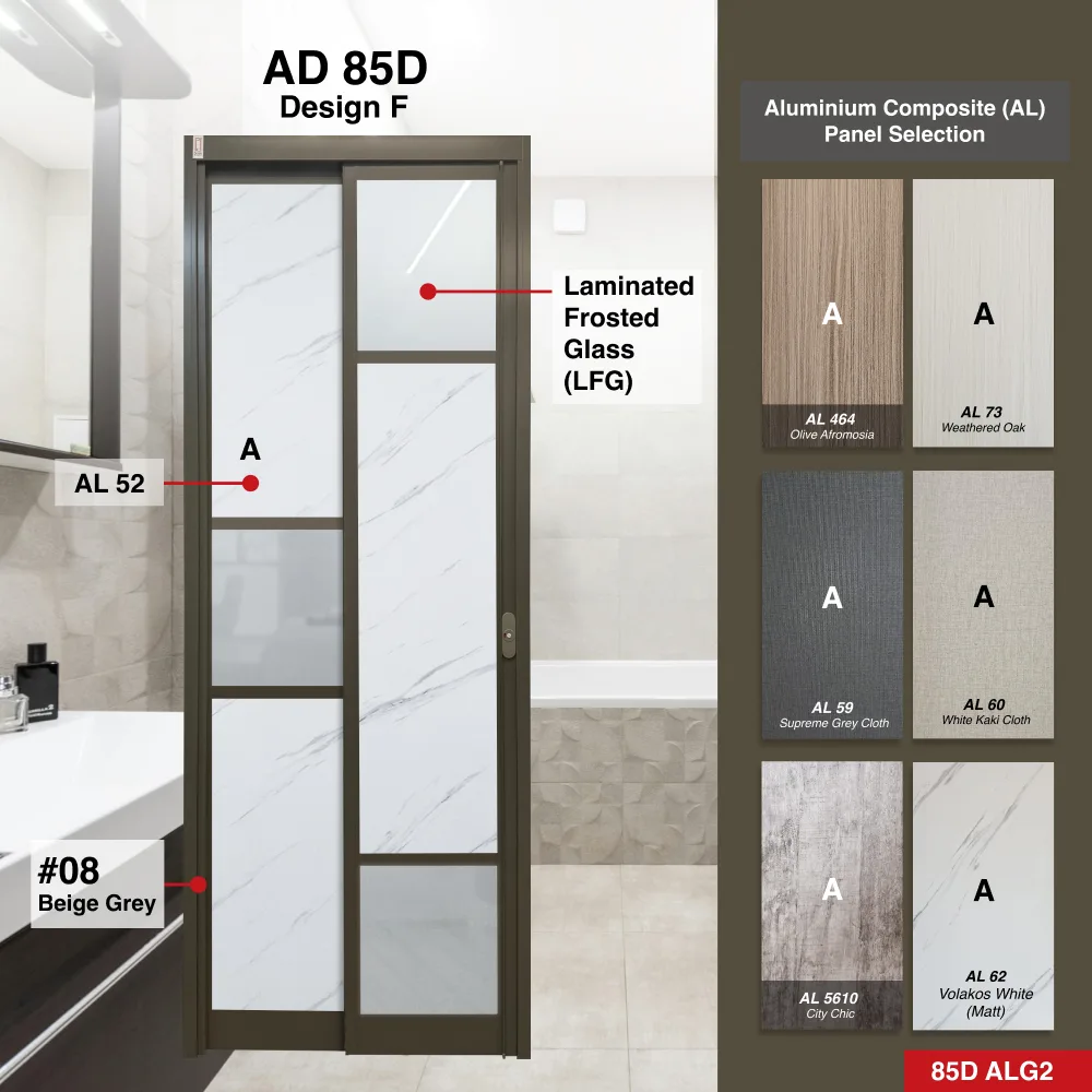 Off White Slide and Swing 3.0: AD85 Slide and Swing Door Design O with Animal Character Picture (AL42)