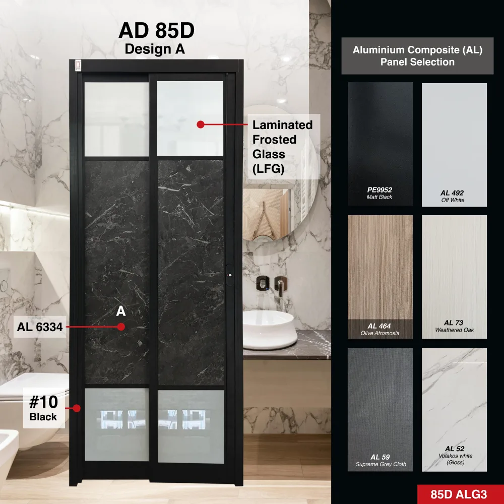 Off White Slide and Swing 3.0: AD85 Slide and Swing Door Design O with Animal Character Picture (AL42)