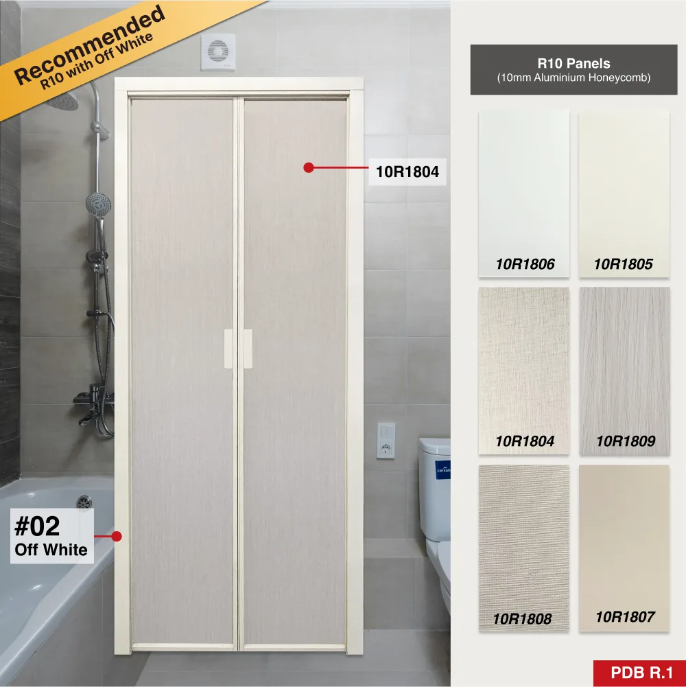 Black Synchronised Double Swing Door with VG Hinge PDB21VG Design O with 10R1801: A blackish wood-like textured panel