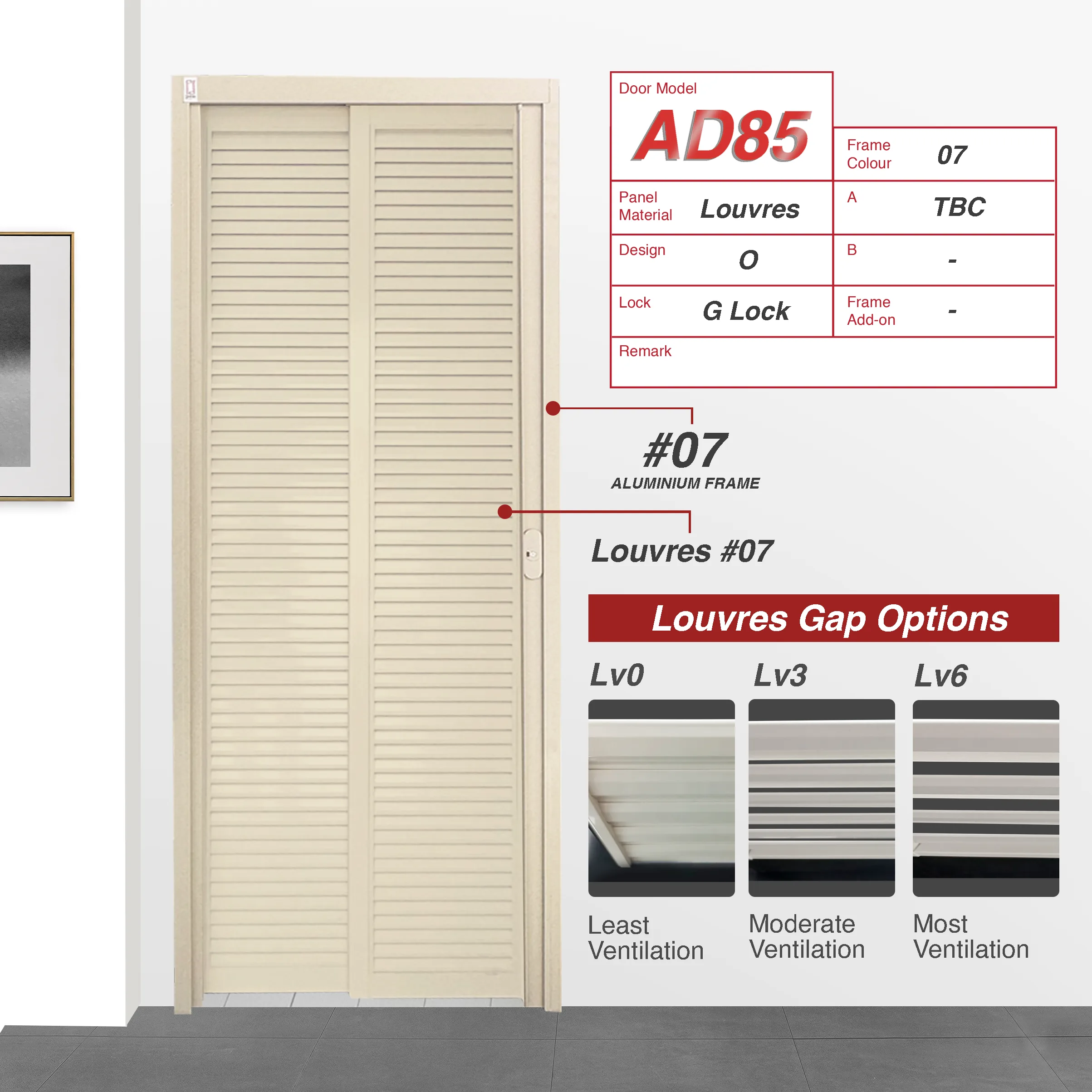 AD85 Paper Bark Slide & Swing Door Made with 6mm Louvres