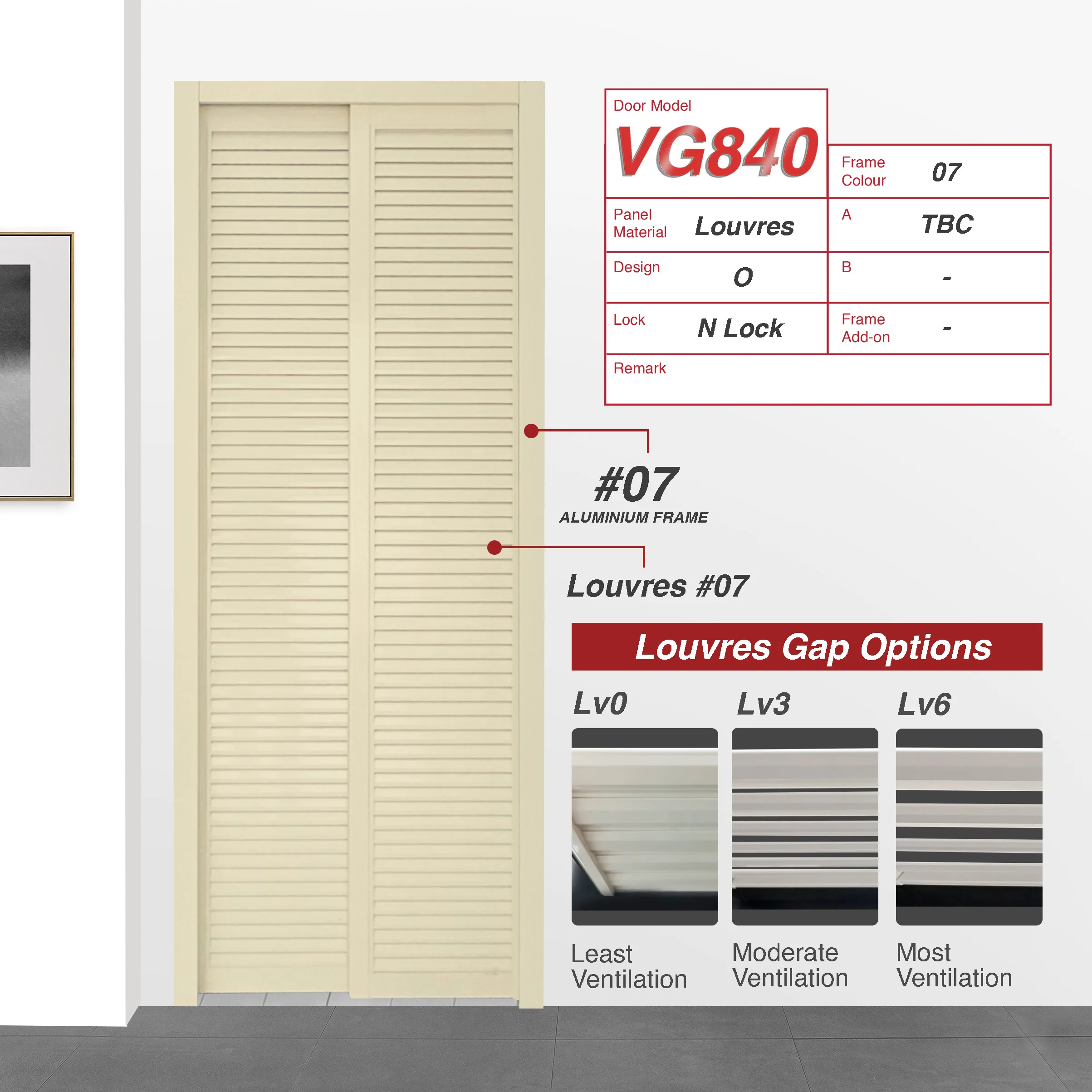 AD85 Paper Bark Slide & Swing Door Made with 6mm Louvres