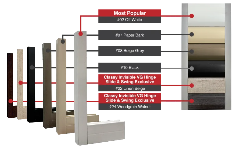Aluminium Frame and Louvre Colour Selection