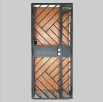 Main Gate Model No: JC039 with mild steel material and slanted bar design