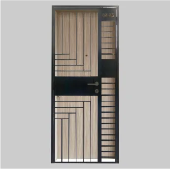 Main Gate Model No: JC054 with mild steel material and long horizontal and vertical bar design
