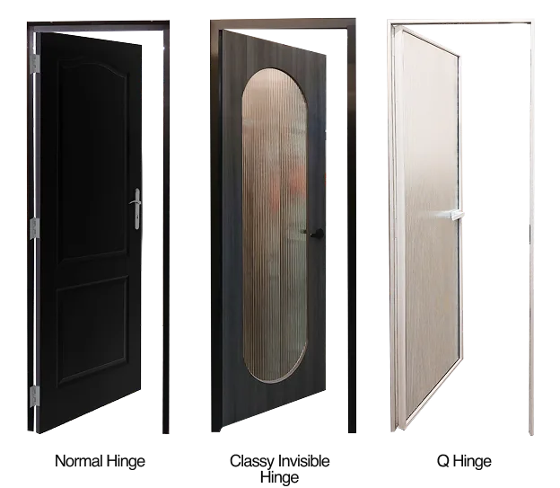 Normal Hinge vs Classy Invisible VG Hinge and Slim Frame Q Hinge