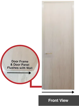 Flush / Conceal Door Technical Graphic Mobile 1