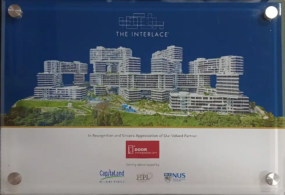 The Interlace - Recognition and Appreciation - PD Door Award