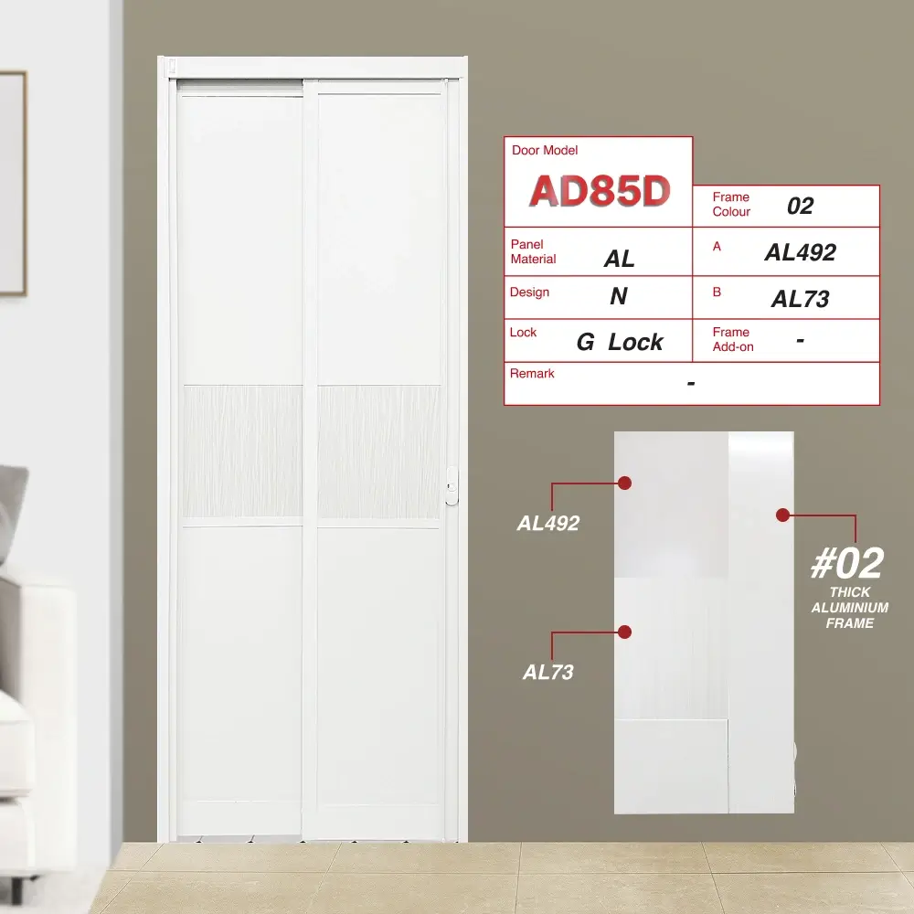 Off White Slide and Swing 3.0: AD85 Slide and Swing Door Design N with Off White (AL492) and Weathered Oak (AL73)