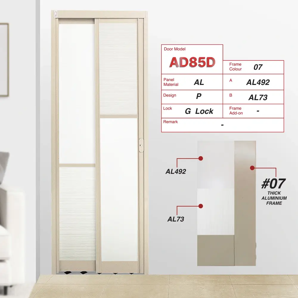 Paper Bark Slide and Swing 3.0: AD85 Slide and Swing Door Design P with Off White (AL492) and Weathered Oak (AL73)