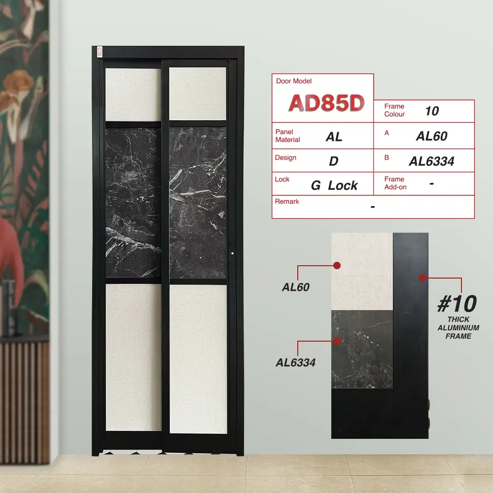 Black Slide and Swing 3.0: AD85 Slide and Swing Door Design D with White Kaki Cloth (AL60) and Stoffa Veneto (AL6334)