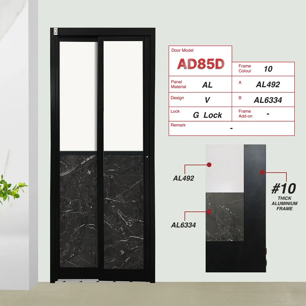 Black Slide and Swing 3.0: AD85 Slide and Swing Door Design V with Off White (AL492) and Stoffa Veneto (AL6334)
