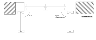 Paper Bark SQ65 Slim Frame Hinge Slide & Swing Door featuring 2 smooth greyish beige panel